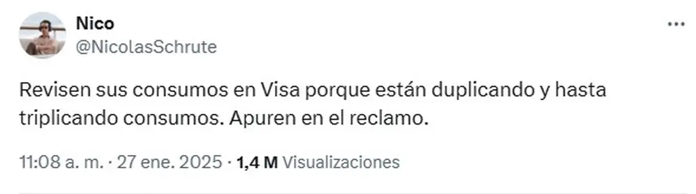 Uno de los mensajes que apareció en redes y sumó muchos comentarios