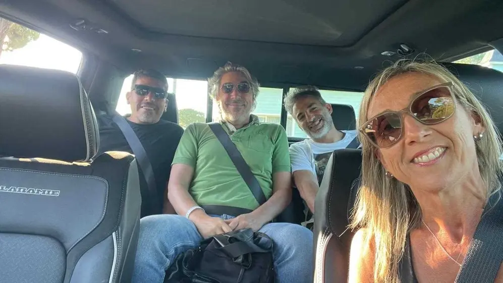 Elvio Orellana (LaVoz); Carlos Cristófalo (Motor1); Renati Tarditti (Miura): colegas a bordo.