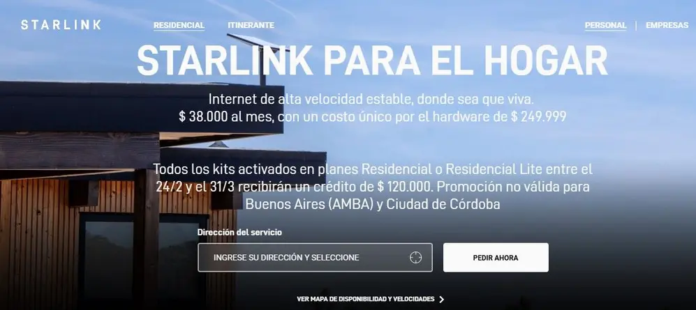 La promoción que lanzó Starlink en Argentina