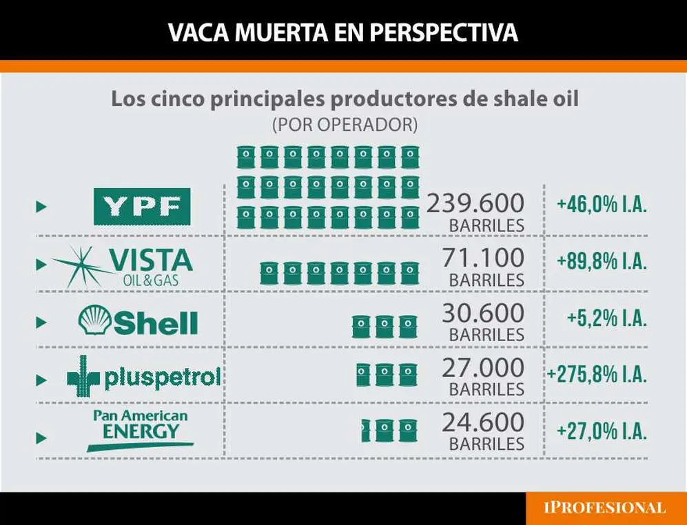 Los principales productores de shale oil