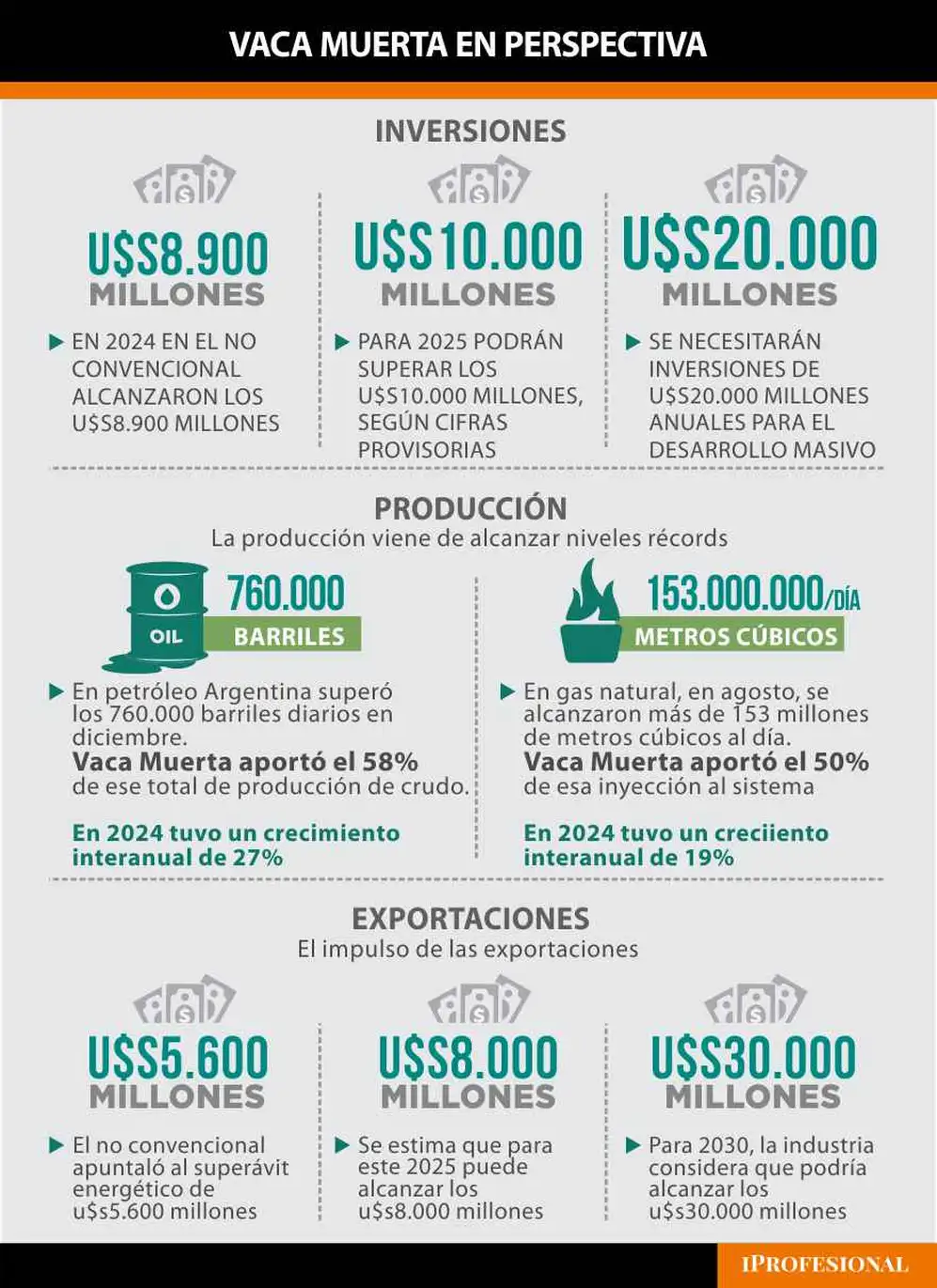 La perspectiva de Vaca Muerta, en números