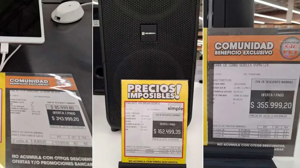 Algunos de los productos en oferta en el Coto más grande de Argentina