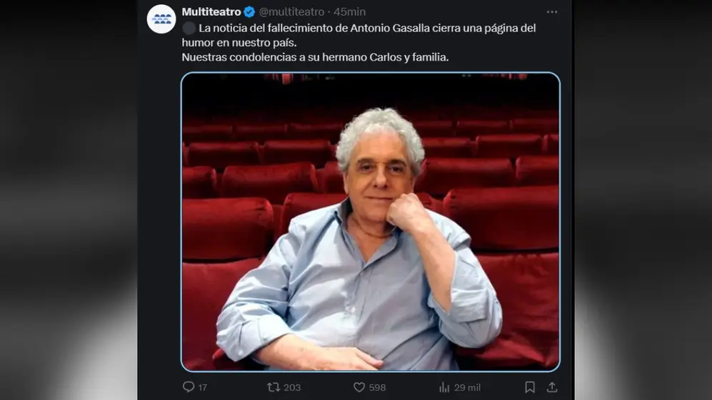 La confirmación de la muerte del humorista