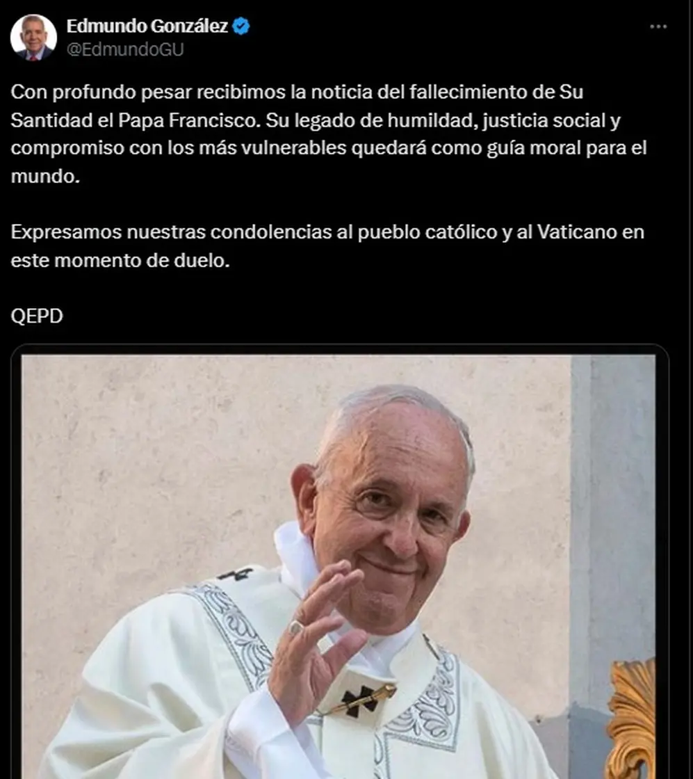 Mensaje de Edmundo González Urrutia