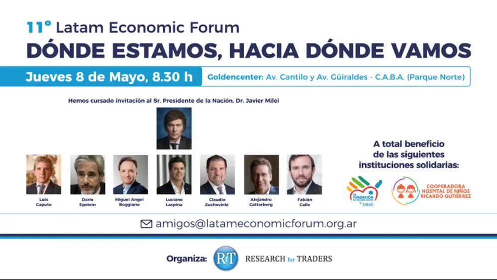 El evento comenzará a las 8:30 y contará con la disertación de reconocidos economistas.