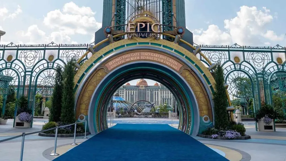 La entrada a Epic Universal, el parque temático más reciente de todos los que hay en Orlando