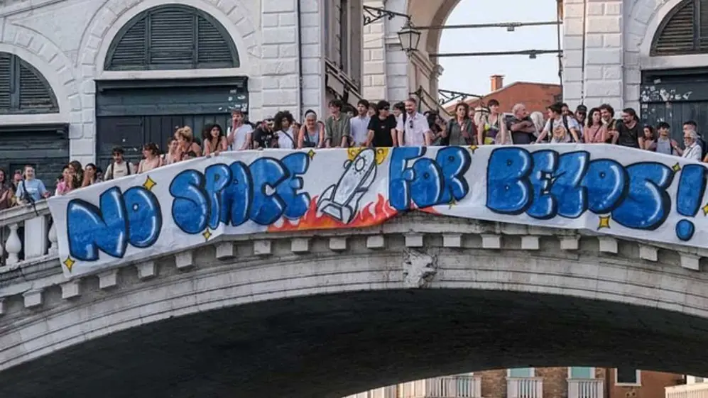 Las quejas de activistas contra la boda de Jeff Bezos en Venecia
