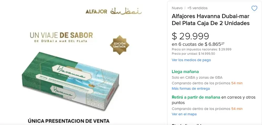 Algunas publicaciones lo venden más 