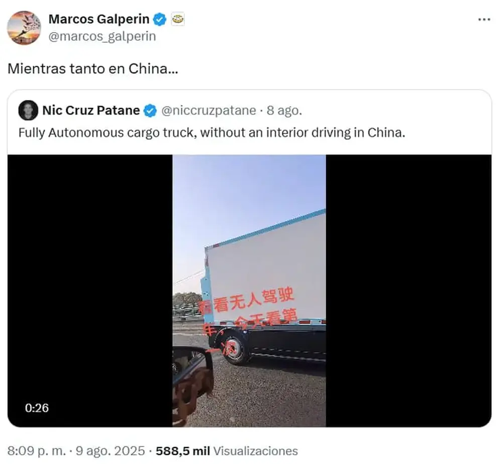 El posteo de Galperín profundiza el conflicto con Camioneros