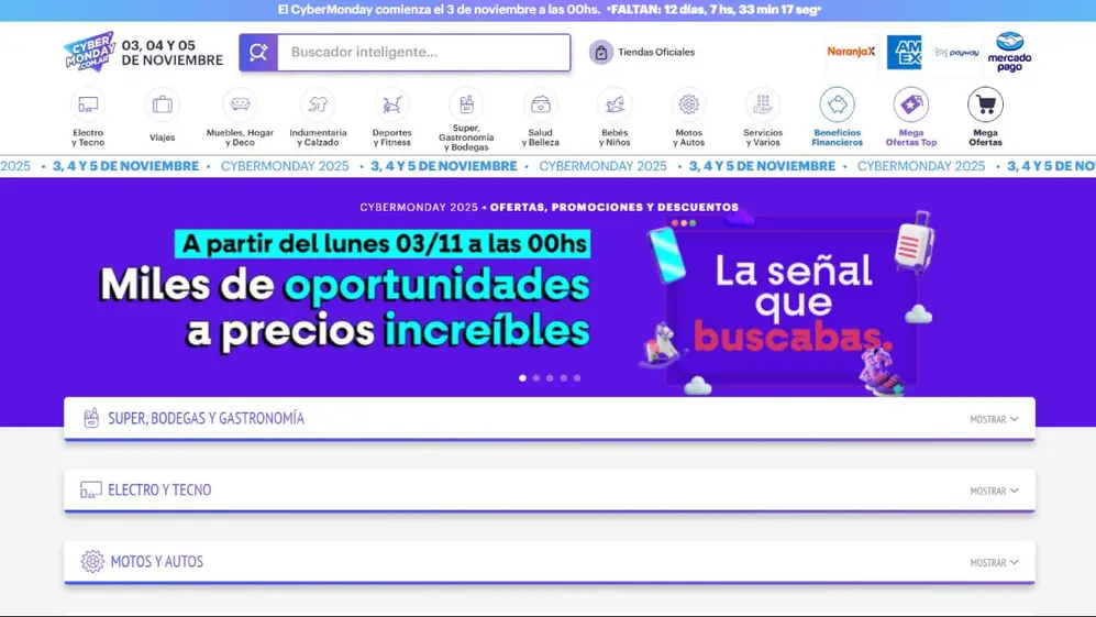 El CyberMonday 2025 será del 3 al 5 de noviembre en la Argentina
