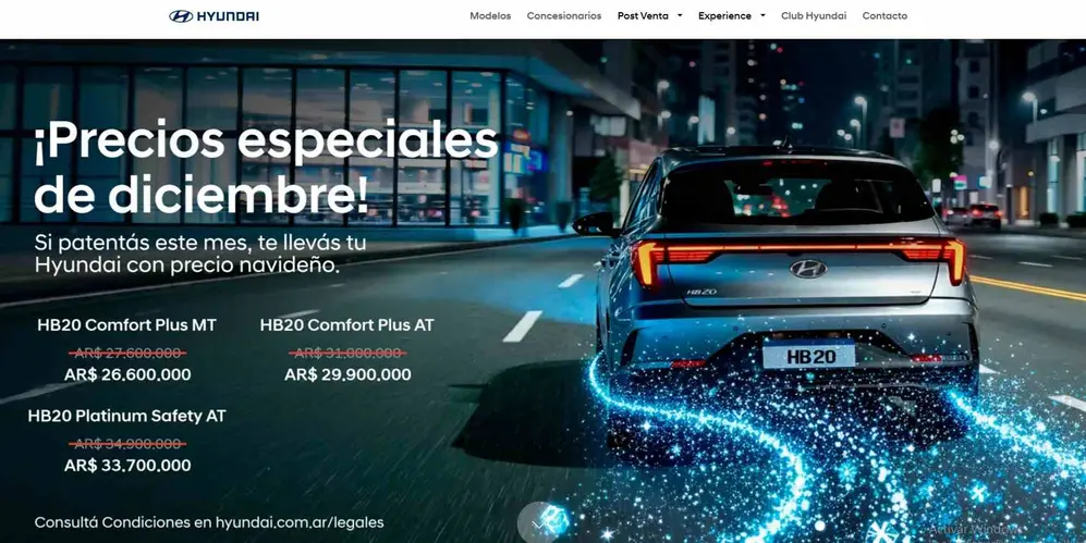 Los descuentos que ofrece Hyundai para el HB20 si se patentan en diciembre