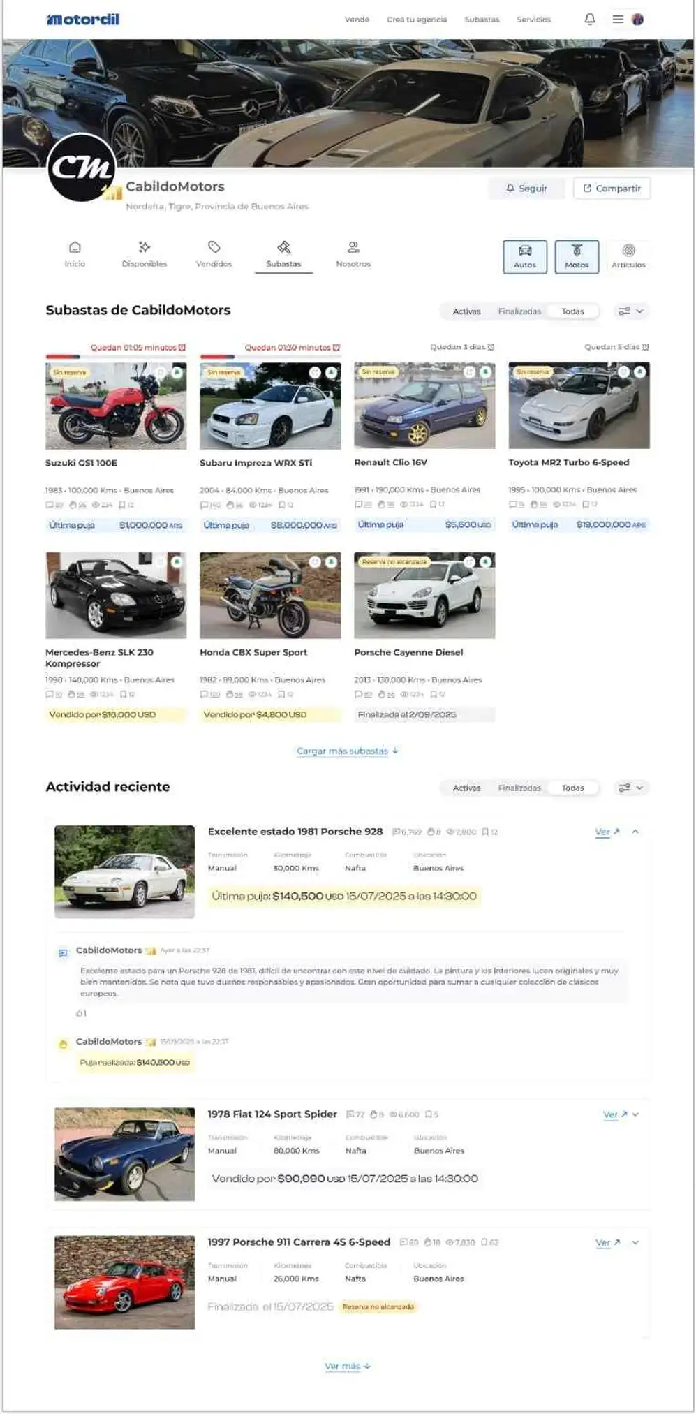 Así se lucen en Motordill los autos para la venta.