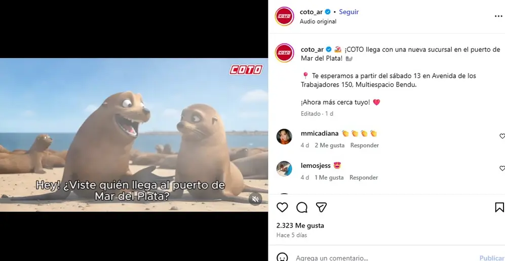 El anuncio de la apertura del nuevo Coto en Mar del Plata