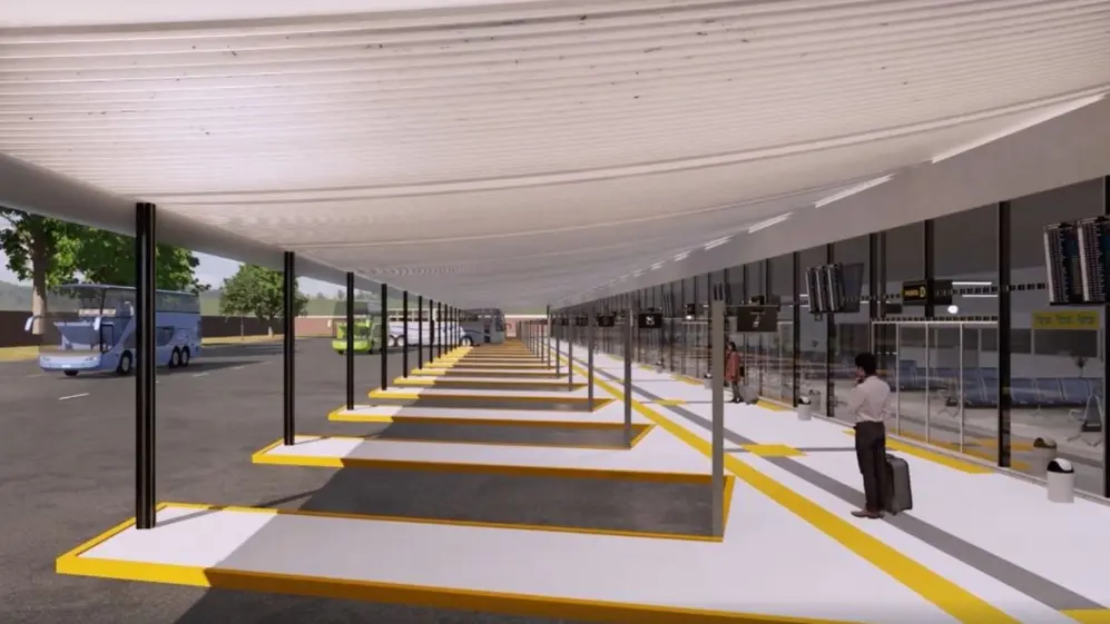 Una de las imágenes que se presentaron en el proyecto de la nueva terminal de Corrientes