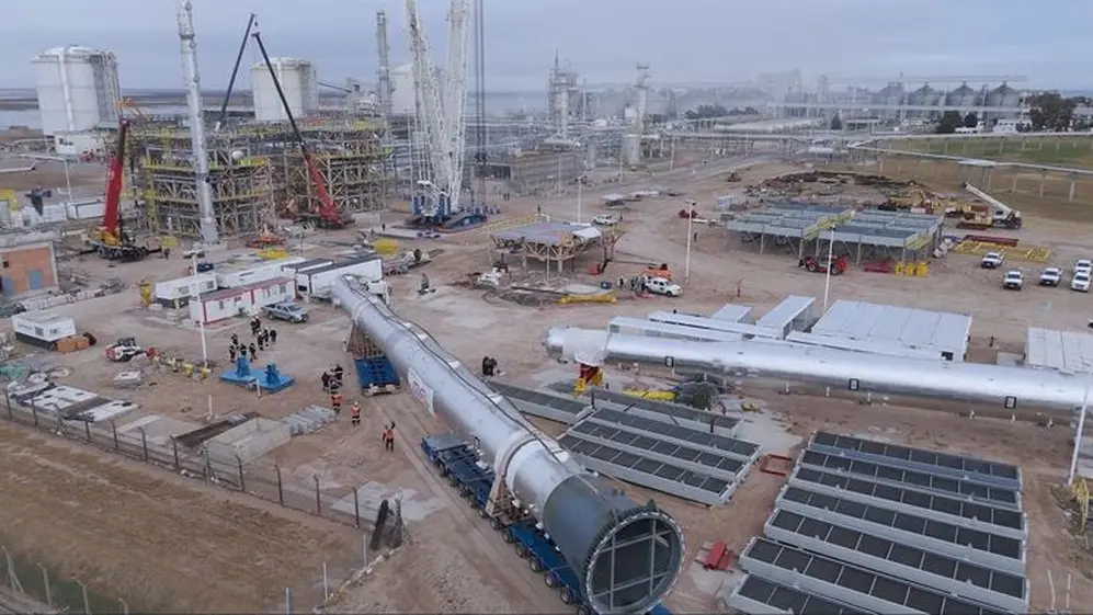 Las obras de ampliación de Mega en Bahía Blanca