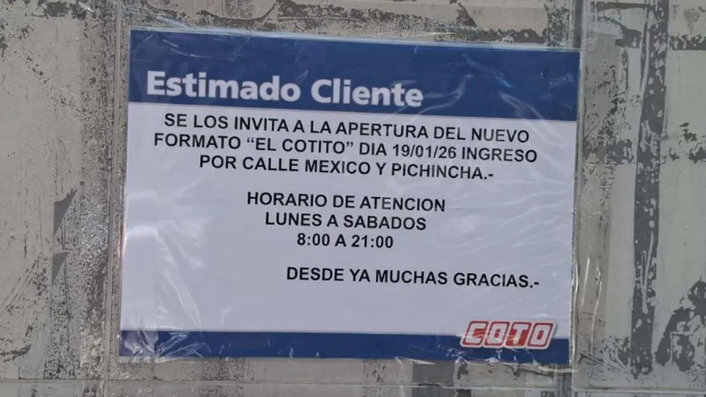 El cartel del nuevo 