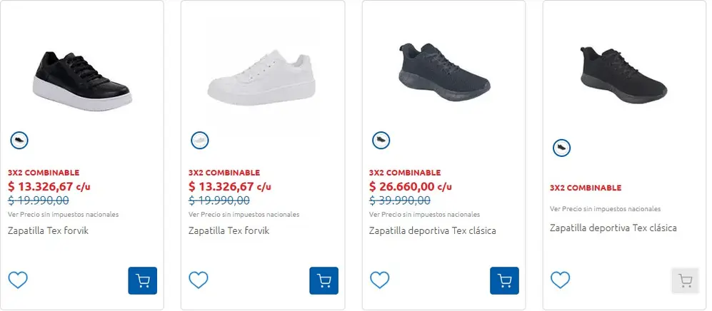 Algunas de las promociones en zapatillas que ofrece Carrefour