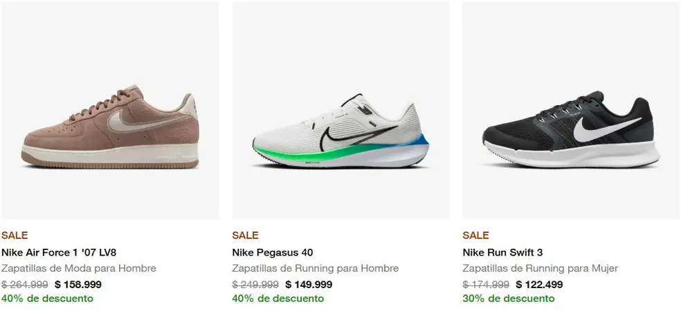 Zapatillas Nike con hasta 40% de descuento en el outlet virtual de la marca