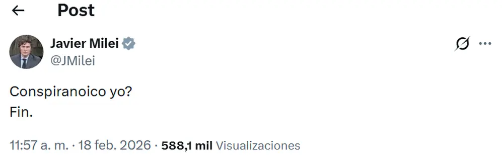 Milei parece insinuar que Fate cerró para operar contra el Gobierno y su reforma laboral.
