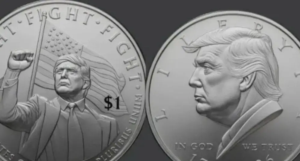 Donald Trump busca lanzar una moneda de un dólar en la que se vea su cara.