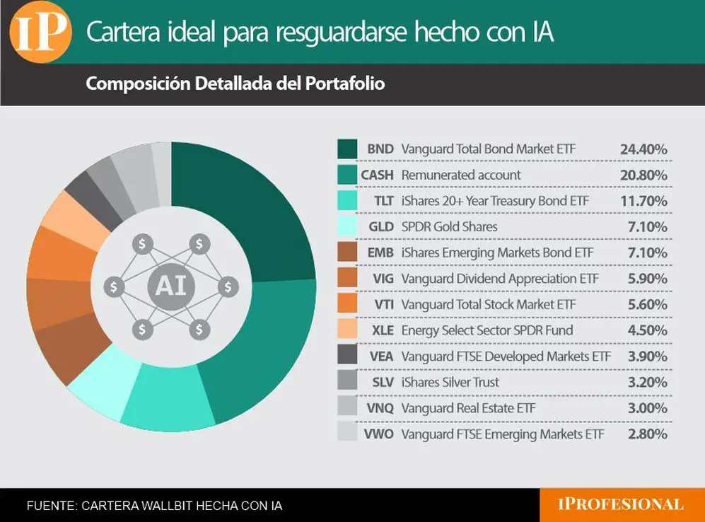 Cartera de inversión realizada con asistente de inteligencia artificial (IA) por banco de EE.UU.