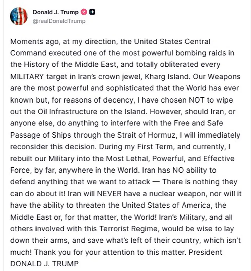 El mensaje de Donald Trump sobre el ataque contra Irán