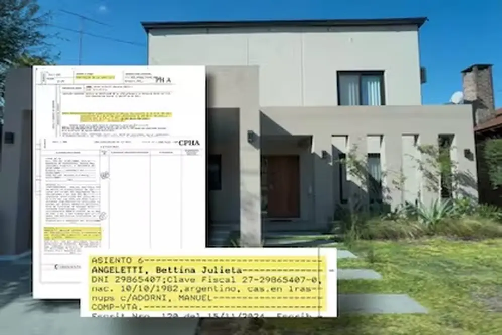 La casa en el country de Exaltación de la Cruz, que es propiedad de la esposa de Manuel Adorni