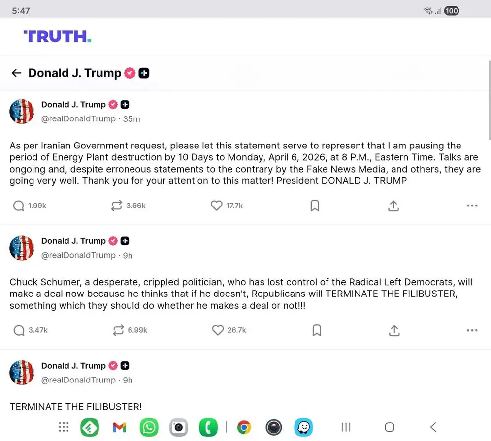 Donald Trump anunció a través de su red social