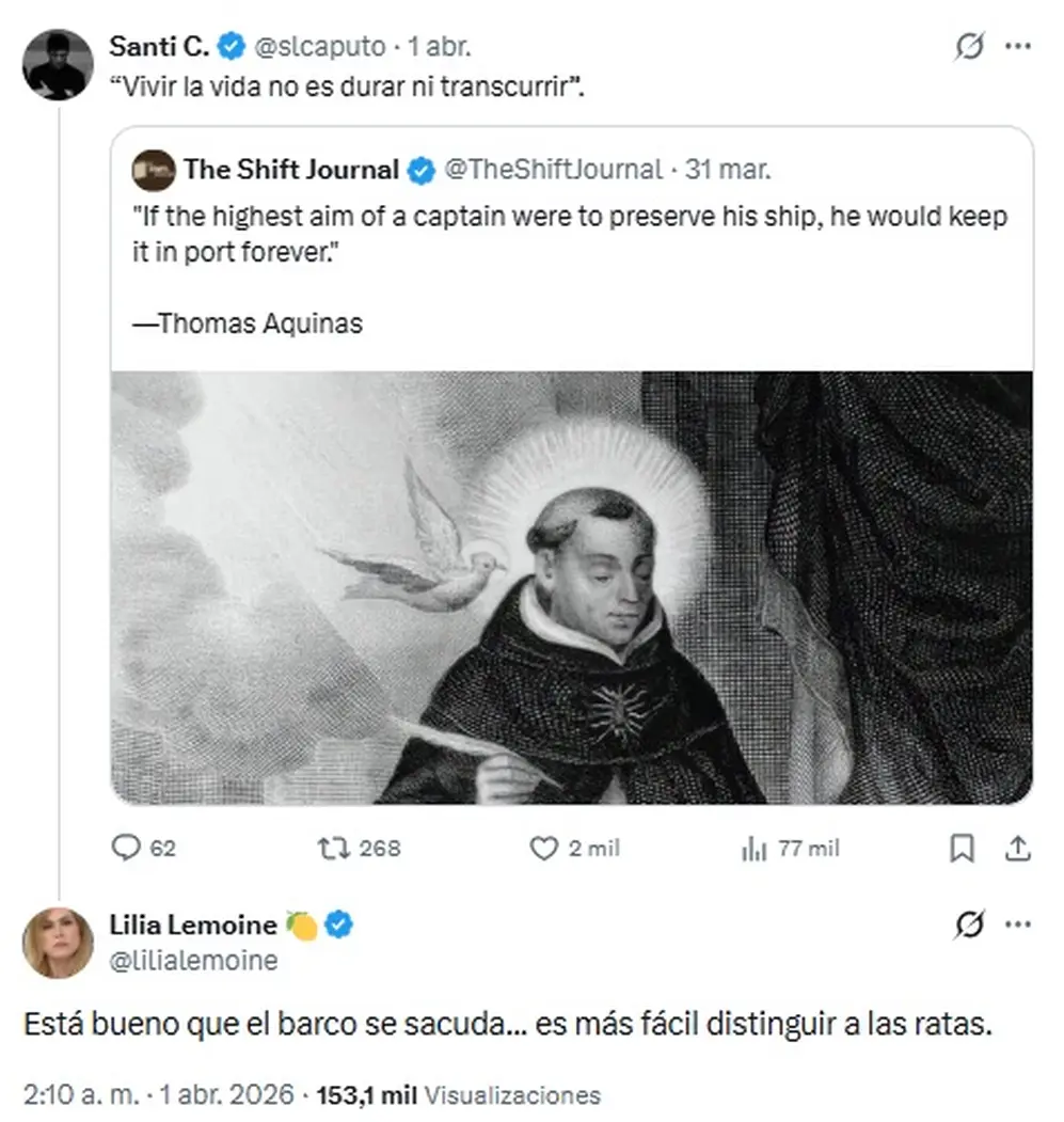 La diputada Lilia Lemoine le contestó sarcástica a Santiago Caputo