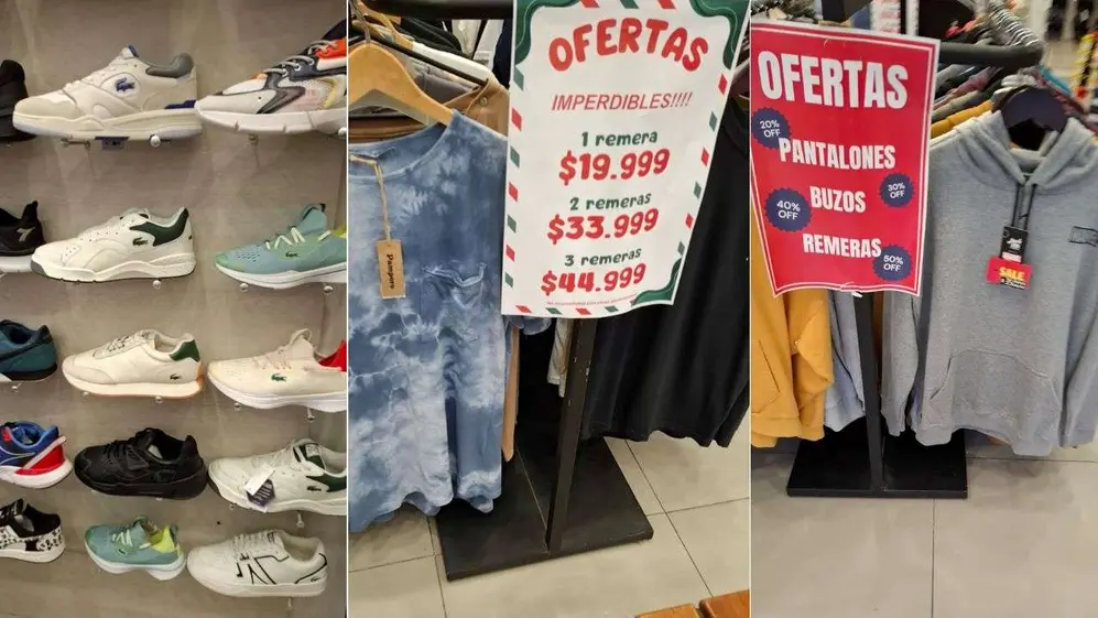 Algunos de los productos que se pueden encontrar en el nuevo outlet del centro porteño