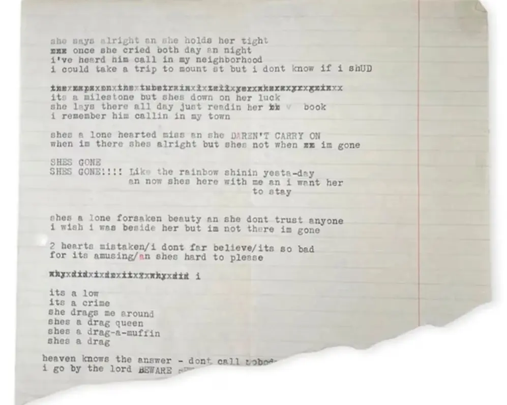 El borrador de Bob Dylan que será subastado por una fortuna