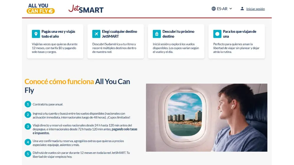 JetSmart puso a la venta una membresía anual por poco más de 600.000 pesos