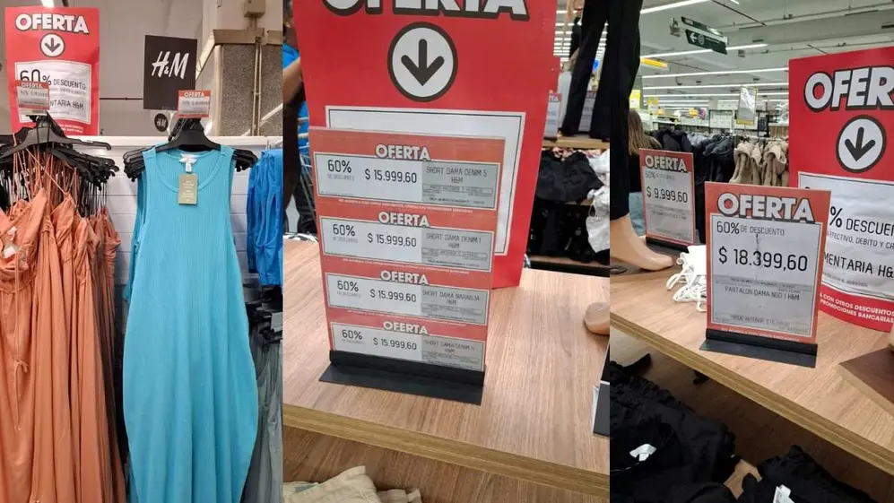 Coto vende ropa de H&M con 60% de descuento en algunas de sus sucursales