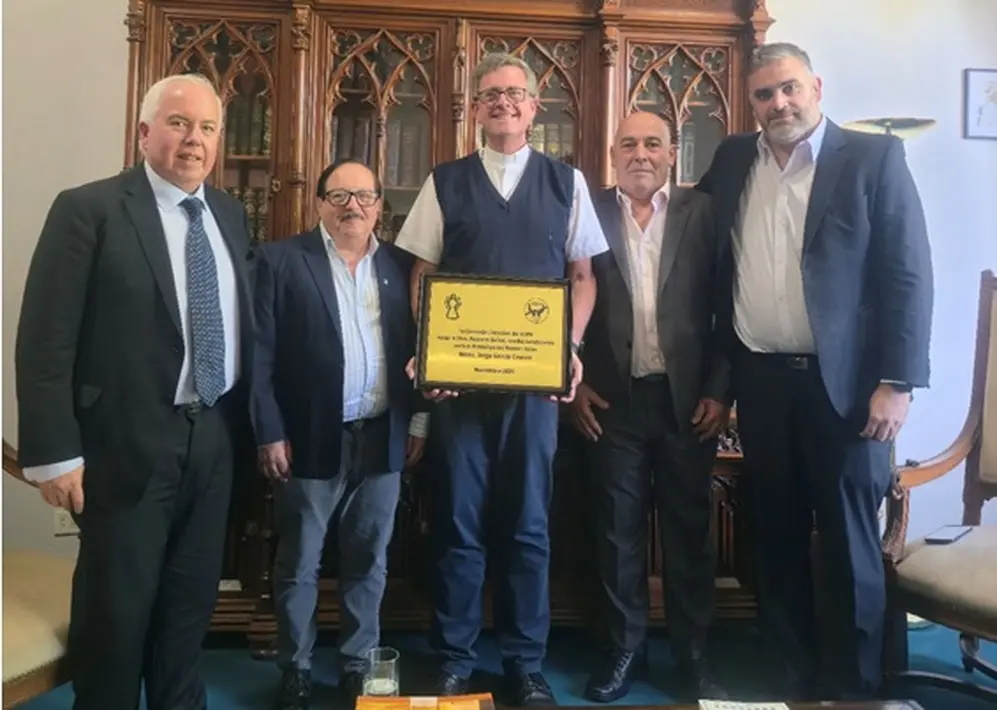 Directivos de SCIPA en una entrevista con el Arzobispo de Buenos Aires Monseñor García Cuerva