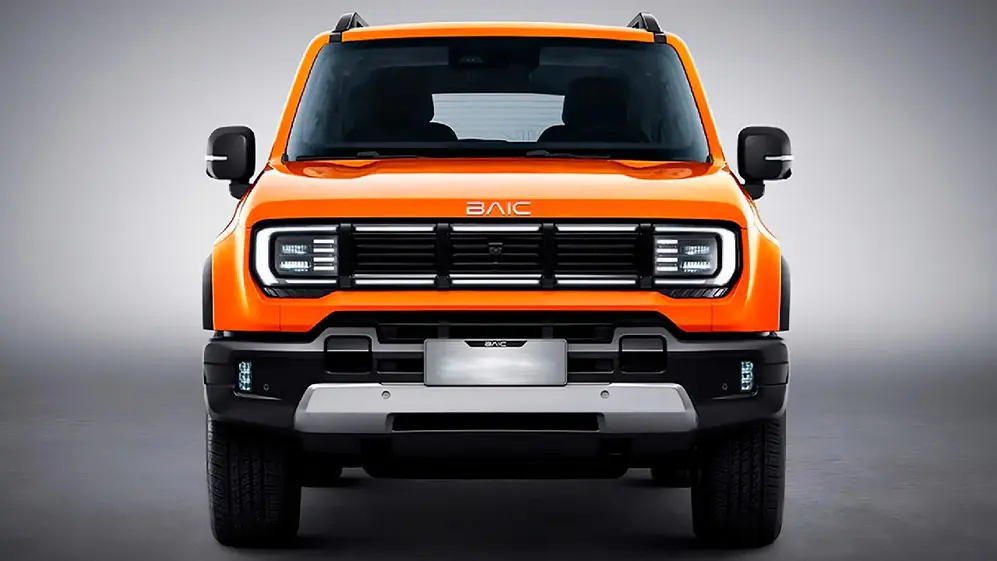 Baic BJ40 Pro de frente. Foto oficial.