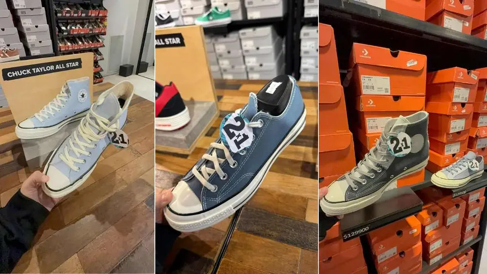 Algunos de los modelos que se pueden comprar 2x1 en el outlet de Converse, según la usuaria de X