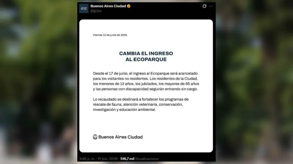 Cobrarán la entrada al Ecoparque porteño y así lo informó el gobierno de la Ciudad