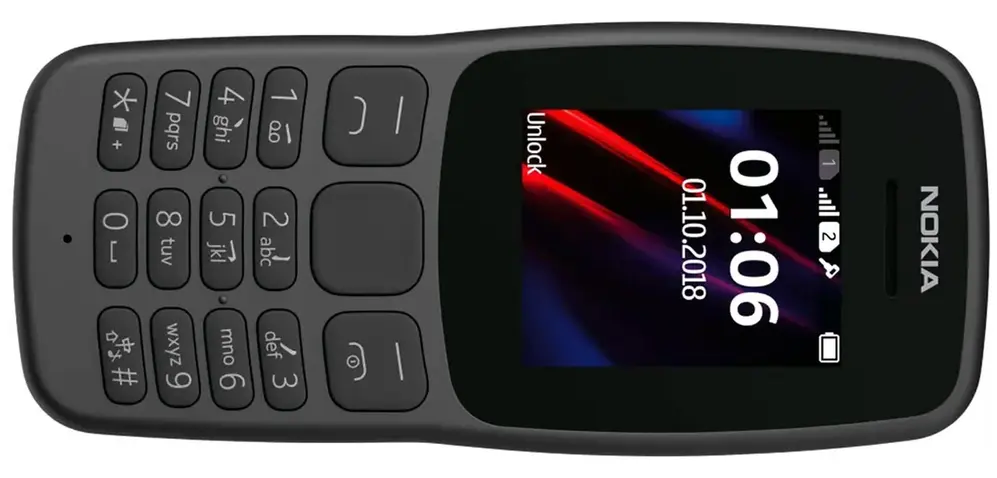 El celular Nokia 106 no tiene resistencia certificada al agua, al polvo o a golpes,