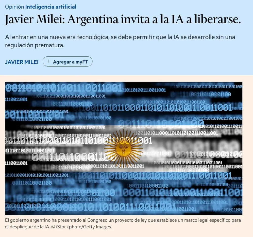 En junio pasado, Milei advertía sobre los riesgos legales que puede conllevar la autonomía de la IA.