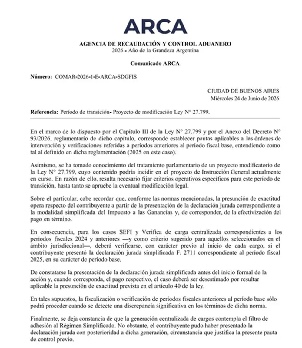 Fuente: ARCA