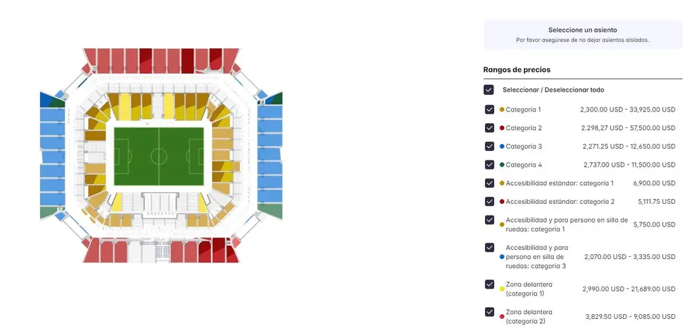 En la página de la FIFA hay algunas entradas disponibles para ver a Argentina