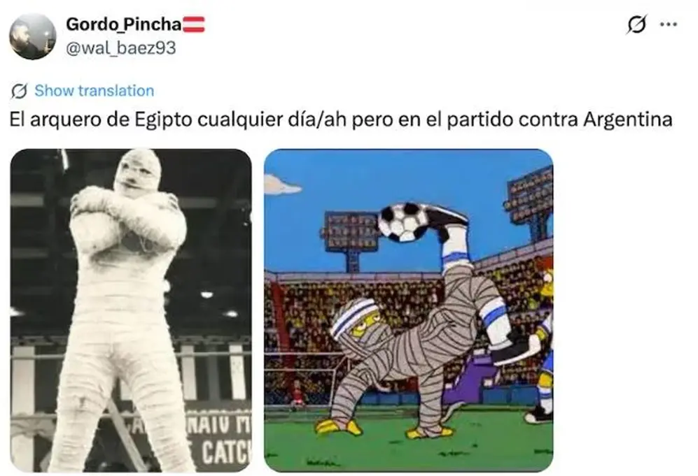 La actuación del arquero de Egipro