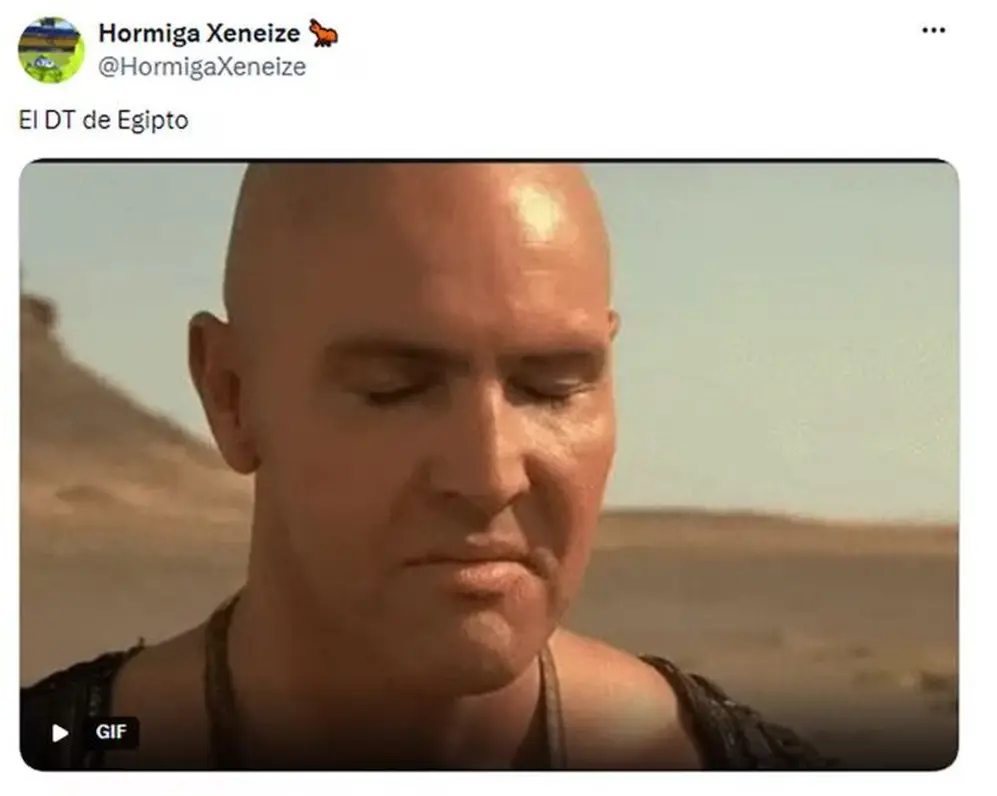 Un meme sobre el DT de Egipto