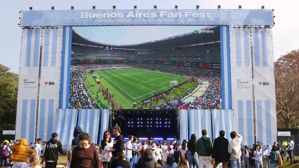 El Fan Fest de Plaza Seeber en Palermo volverá a transmitir en pantalla gigante a la Selección Argen