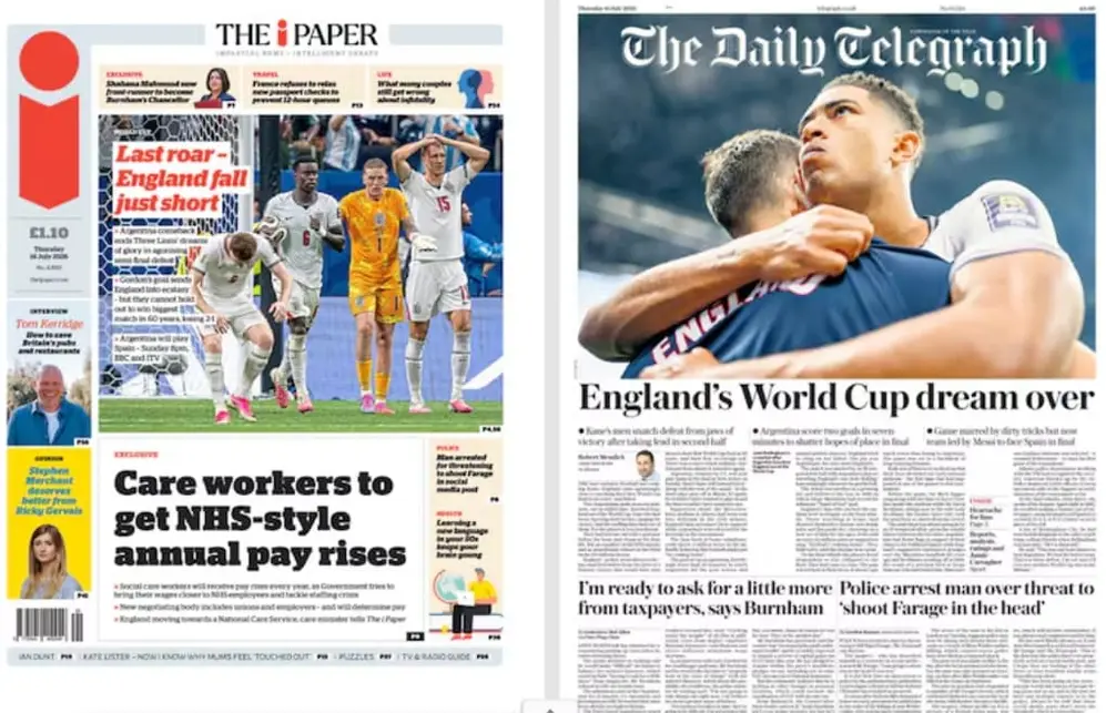 Otras tapas de medios ingleses.