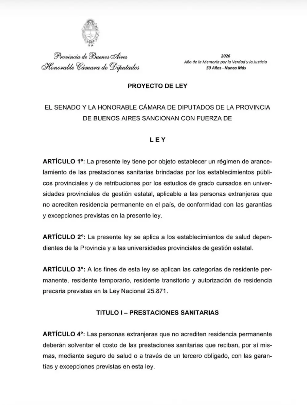 El proyecto presentado por el diputado Agustín Romo.