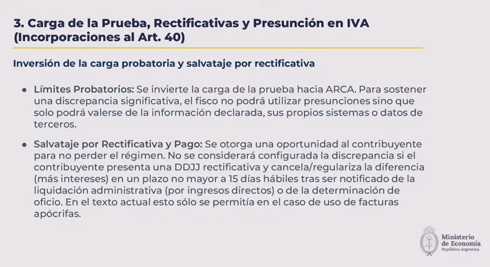 Inversión de la carga probatoria, otro de los cambios clave