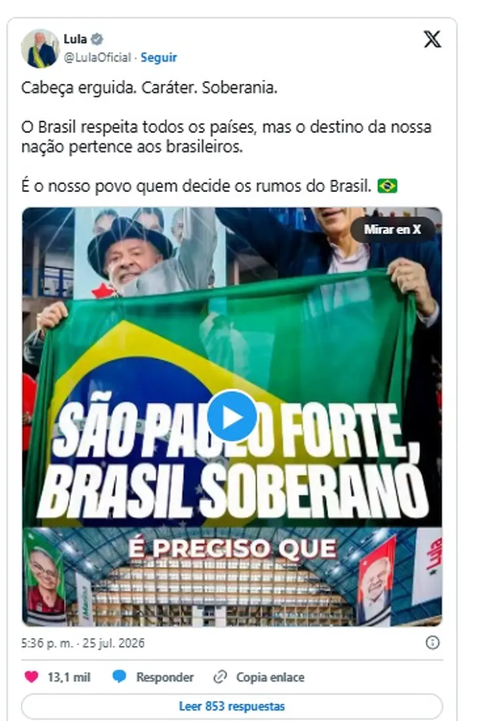Lula salió al cruce con un mensaje directo sobre interferencia extranjera
