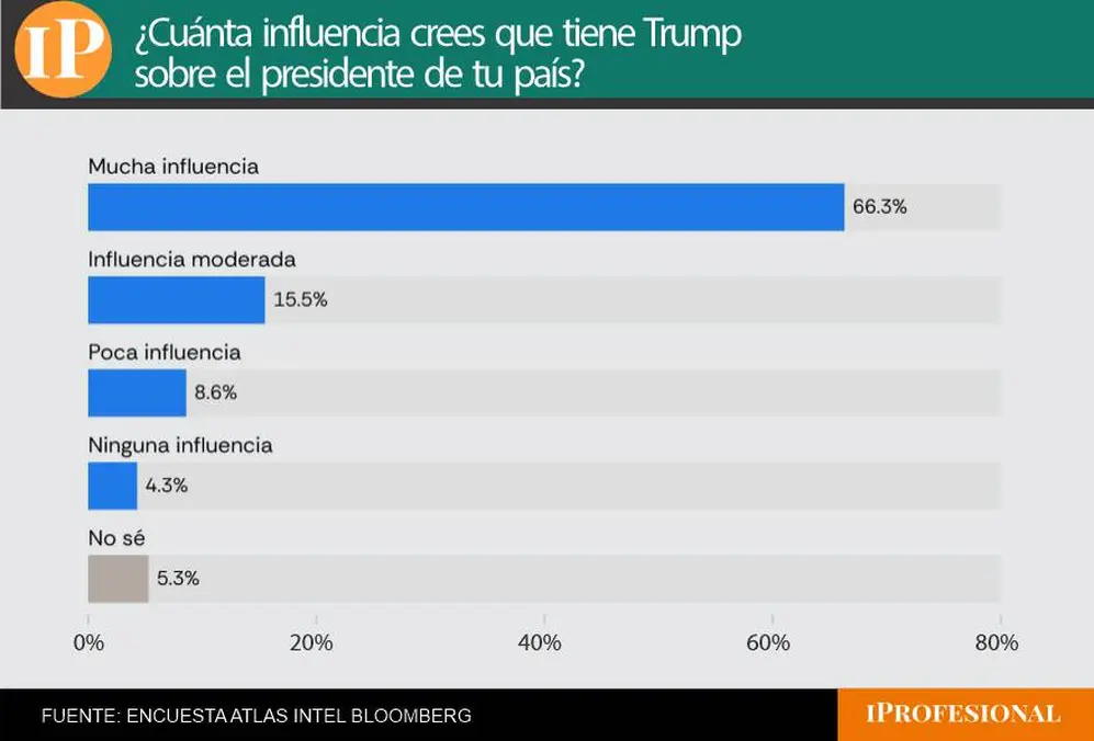El 66% de los votantes argentinos advierte que Trump tiene mucha influencia sobre Milei