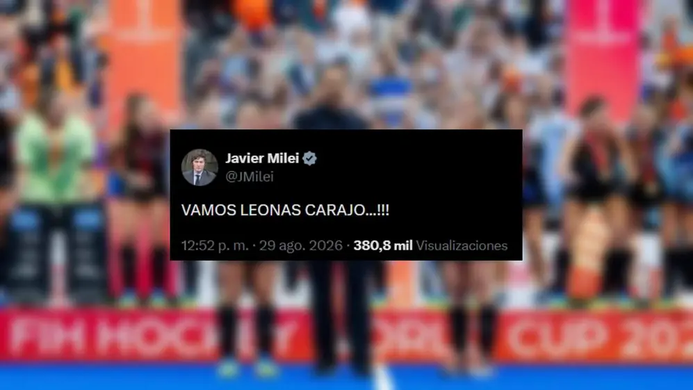 Milei celebró en redes la consagración de Las Leonas en el Mundial de hockey femenino